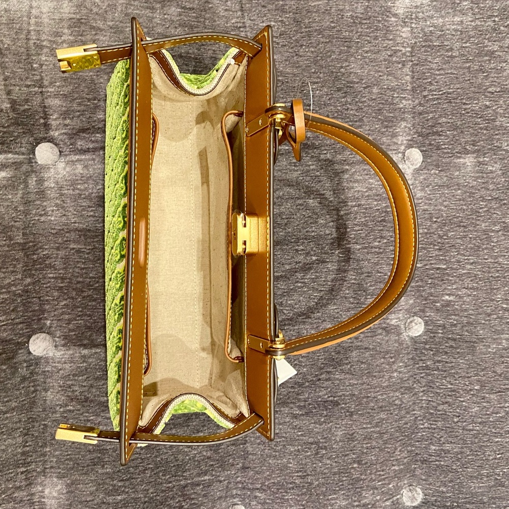 Tory Burch NWT luxury RARE Authentic Lee Radziwill Fil Coupe Small Satchel/bag - Picture 15 of 17